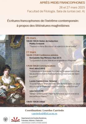 26 et 27 mars : Après-midis Francophones